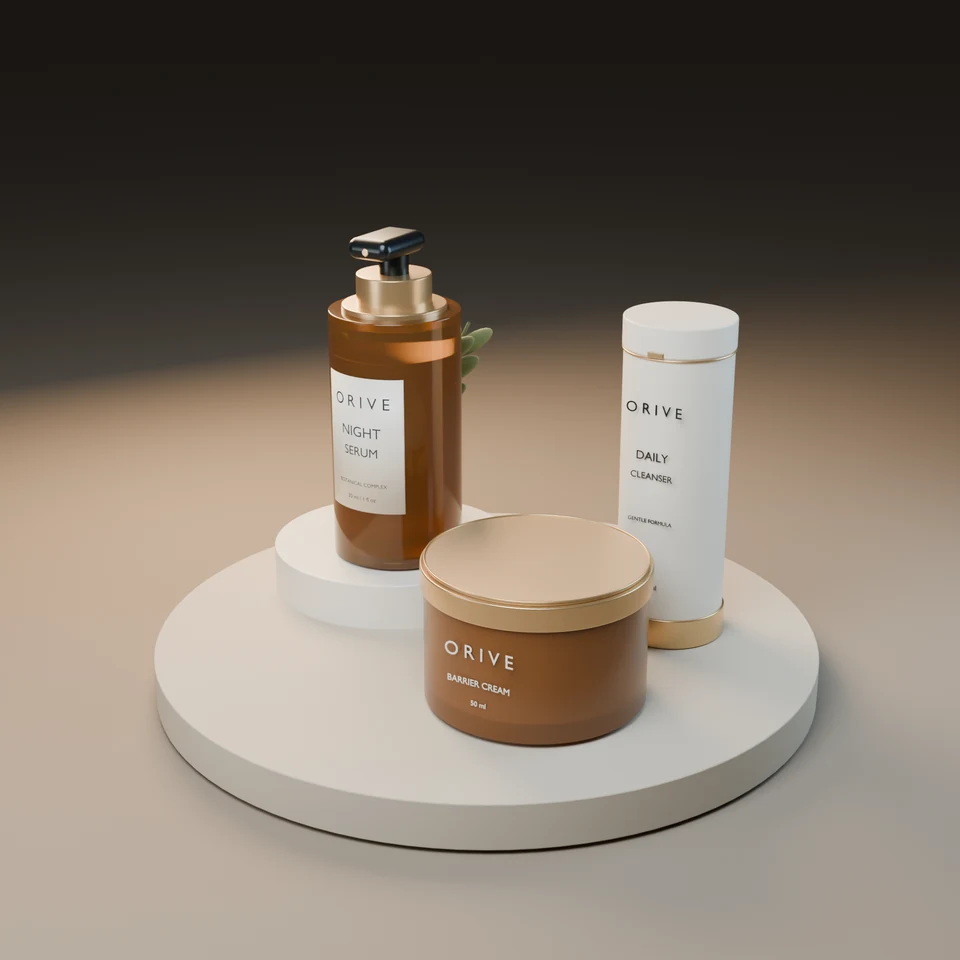 Cosmetics Collection original 3D render