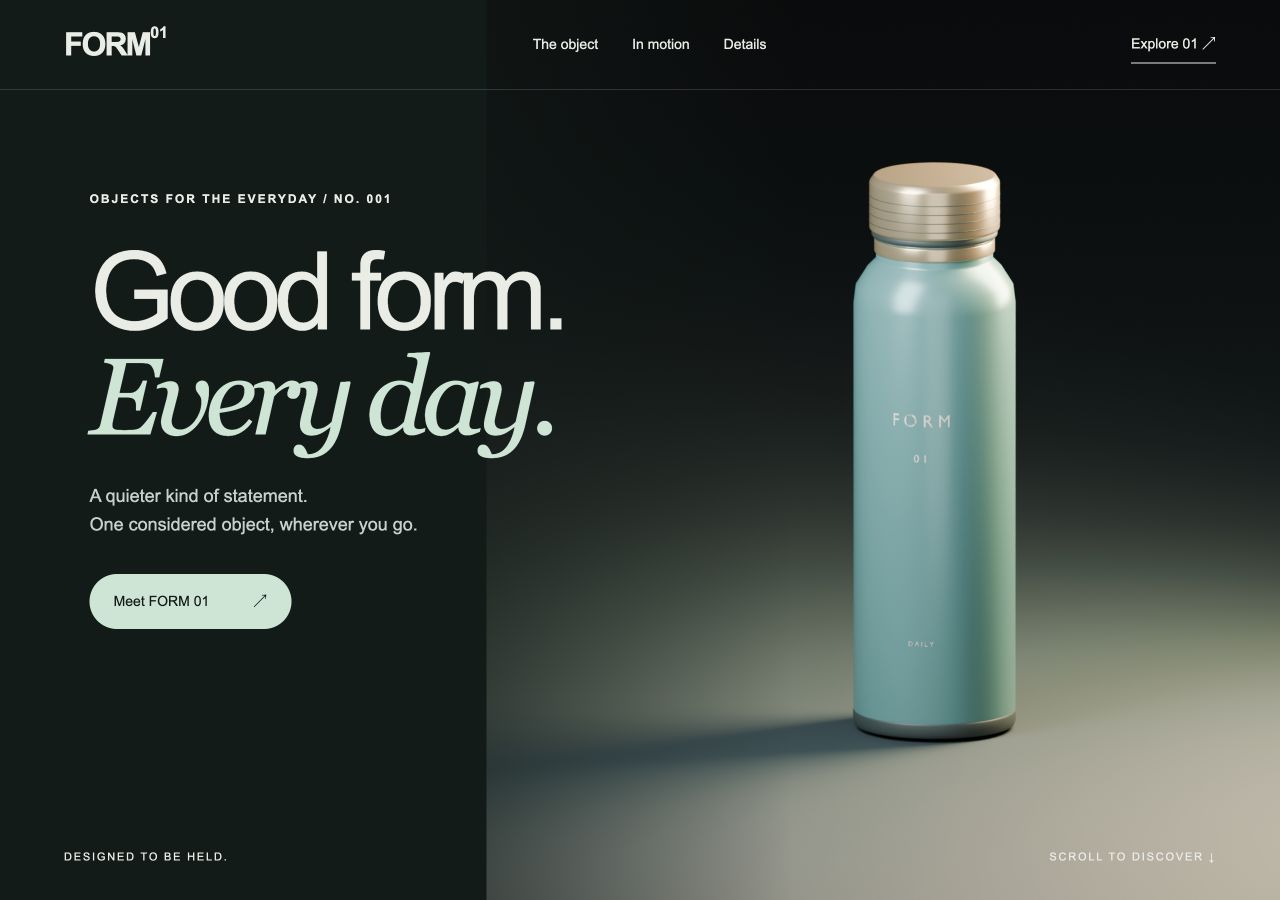 FORM 01 website preview
